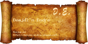 Demján Endre névjegykártya